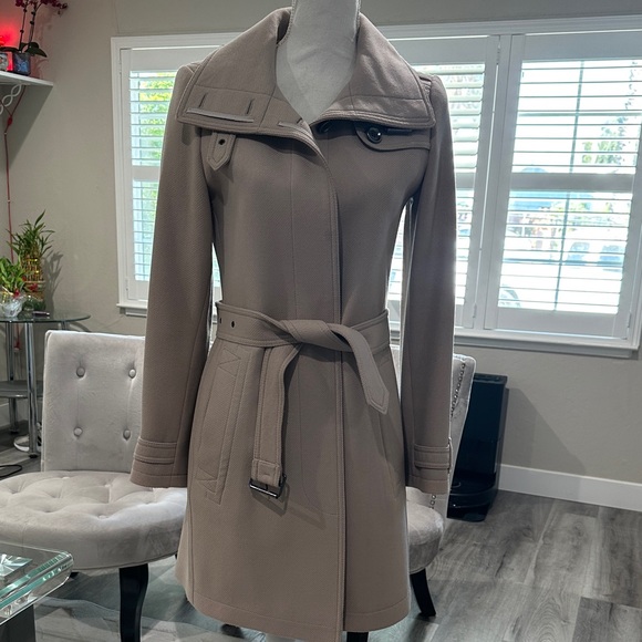 Burberry Jackets & Blazers - Burberry Taupe Belted Trench Coat